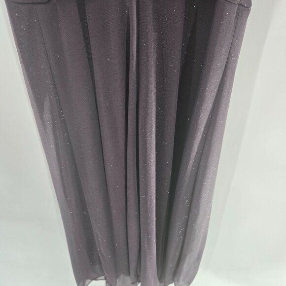 Vintage Speechless Smoky Purple Blue Rosette Shimmer Glitter Y2K Midi Dress - Picture 4 of 15